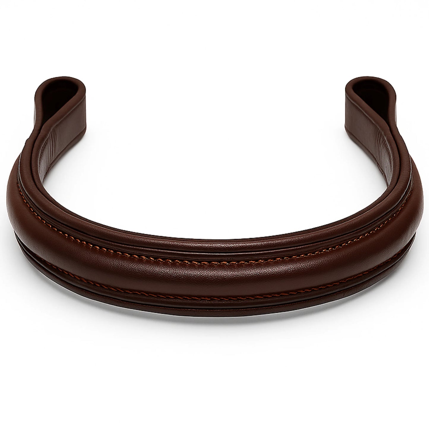Brown leather headband browband